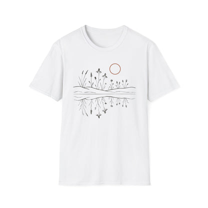 Midwest Prairie Reflection Drawing T-Shirt