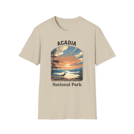 Acadia National Park Vintage Sunset T-Shirt