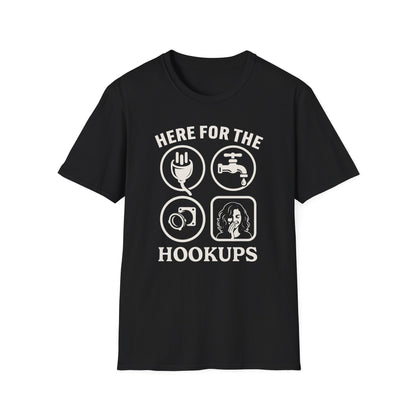 Here for the Hookups Bold T-Shirt