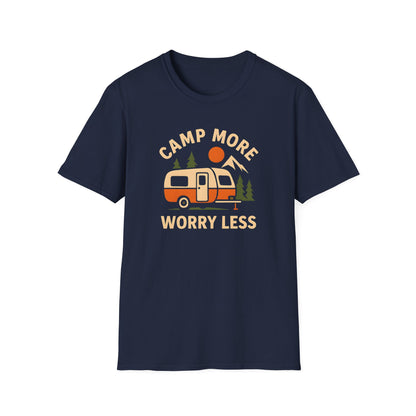 Camp More Worry Less Retro T-Shirt