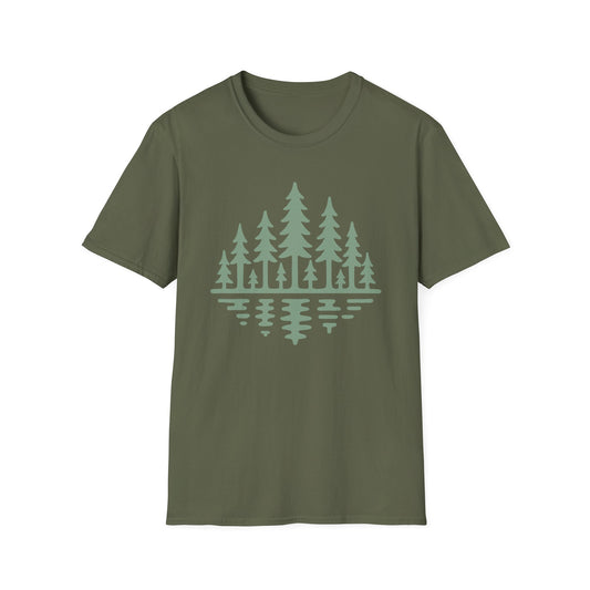 Forest Reflection Drawing T-Shirt