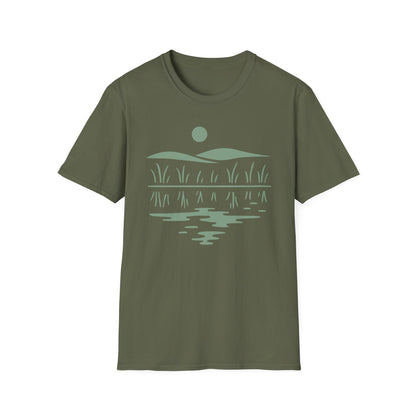 Midwest Prairie Hills Drawing T-Shirt